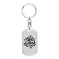 God Is Good Keychain Stainless Steel or 18k Gold Dog Tag Keyring-Express Your Love Gifts