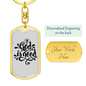 God Is Good Keychain Stainless Steel or 18k Gold Dog Tag Keyring-Express Your Love Gifts