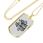 God Is Good Necklace Stainless Steel or 18k Gold Dog Tag 24" Chain-Express Your Love Gifts