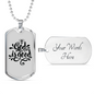 God Is Good Necklace Stainless Steel or 18k Gold Dog Tag 24" Chain-Express Your Love Gifts