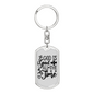 God Is GoodAll The Time Keychain Stainless Steel or 18k Gold Dog Tag Keyring-Express Your Love Gifts