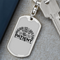 God Is Just Keychain Stainless Steel or 18k Gold Dog Tag Keyring-Express Your Love Gifts