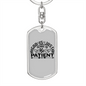 God Is Just Keychain Stainless Steel or 18k Gold Dog Tag Keyring-Express Your Love Gifts