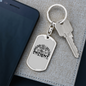 God Is Just Keychain Stainless Steel or 18k Gold Dog Tag Keyring-Express Your Love Gifts
