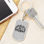 God Is Just Keychain Stainless Steel or 18k Gold Dog Tag Keyring-Express Your Love Gifts