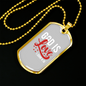 God Is Love 1 John 4:16 Necklace Stainless Steel or 18k Gold Dog Tag 24" Chain-Express Your Love Gifts