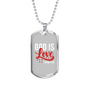 God Is Love 1 John 4:16 Necklace Stainless Steel or 18k Gold Dog Tag 24" Chain-Express Your Love Gifts