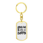 God Is Love Arrow Heart Keychain Stainless Steel or 18k Gold Dog Tag Keyring-Express Your Love Gifts