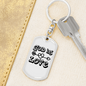 God Is Love Arrow Heart Keychain Stainless Steel or 18k Gold Dog Tag Keyring-Express Your Love Gifts
