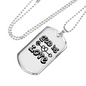 God is Love Arrow Heart Necklace Stainless Steel or 18k Gold Dog Tag 24" Chain-Express Your Love Gifts