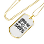 God is Love Arrow Heart Necklace Stainless Steel or 18k Gold Dog Tag 24" Chain-Express Your Love Gifts