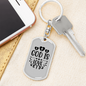 God Is Love Cross Christian Keychain Stainless Steel or 18k Gold Dog Tag Keyring-Express Your Love Gifts