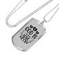 God Is Love Cross Hearts Necklace Stainless Steel or 18k Gold Dog Tag 24" Chain-Express Your Love Gifts