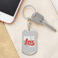 God Is Love Hearts Christian Keychain Stainless Steel or 18k Gold Dog Tag Keyring-Express Your Love Gifts