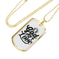 God Is Love Pray Necklace Stainless Steel or 18k Gold Dog Tag 24" Chain-Express Your Love Gifts