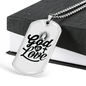 God Is Love Pray Necklace Stainless Steel or 18k Gold Dog Tag 24" Chain-Express Your Love Gifts