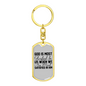 God Is Most Glorified Christian Keychain Stainless Steel or 18k Gold Dog Tag Keyring-Express Your Love Gifts