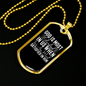 God Is Most Glorified White Necklace Stainless Steel or 18k Gold Dog Tag 24" Chain-Express Your Love Gifts