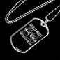 God Is Most Glorified White Necklace Stainless Steel or 18k Gold Dog Tag 24" Chain-Express Your Love Gifts