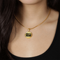 God Is My Anchor Necklace Circle Pendant Stainless Steel or 18k Gold 18-22"-Express Your Love Gifts