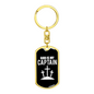 God Is My Captain Cross Christian Keychain Stainless Steel or 18k Gold Dog Tag Keyring-Express Your Love Gifts