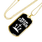 God Is My Captain Necklace Stainless Steel or 18k Gold Dog Tag 24" Chain-Express Your Love Gifts