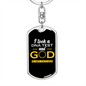 God Is My Father Keychain Stainless Steel or 18k Gold Dog Tag Keyring-Express Your Love Gifts