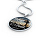 God Is My Refuge Christian Gift Psalm 91:2 Bible Verse Circle Necklace Stainless Steel or 18k Gold 18-22"-Express Your Love Gifts