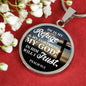 God Is My Refuge Christian Gift Psalm 91:2 Bible Verse Circle Necklace Stainless Steel or 18k Gold 18-22"-Express Your Love Gifts