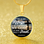 God Is My Refuge Christian Gift Psalm 91:2 Bible Verse Circle Necklace Stainless Steel or 18k Gold 18-22"-Express Your Love Gifts