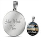 God Is My Refuge Christian Gift Psalm 91:2 Bible Verse Circle Necklace Stainless Steel or 18k Gold 18-22"-Express Your Love Gifts