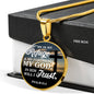 God Is My Refuge Christian Gift Psalm 91:2 Bible Verse Circle Necklace Stainless Steel or 18k Gold 18-22"-Express Your Love Gifts