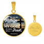 God Is My Refuge Christian Gift Psalm 91:2 Bible Verse Circle Necklace Stainless Steel or 18k Gold 18-22"-Express Your Love Gifts