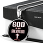 God Is My Salvation Isaiah 12:2 Necklace Circle Pendant Stainless Steel or 18k Gold 18-22-Express Your Love Gifts