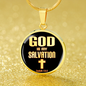 God Is My Salvation Isaiah 12:2 Necklace Circle Pendant Stainless Steel or 18k Gold 18-22-Express Your Love Gifts