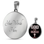 God Is My Salvation Isaiah 12:2 Necklace Circle Pendant Stainless Steel or 18k Gold 18-22-Express Your Love Gifts