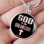 God Is My Salvation Isaiah 12:2 Necklace Circle Pendant Stainless Steel or 18k Gold 18-22-Express Your Love Gifts