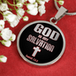 God Is My Salvation Isaiah 12:2 Necklace Circle Pendant Stainless Steel or 18k Gold 18-22-Express Your Love Gifts