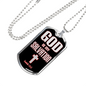 God Is My Salvation Stainless Steel or 18k Gold Dog Tag 24" Chain-Express Your Love Gifts