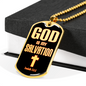 God Is My Salvation Stainless Steel or 18k Gold Dog Tag 24" Chain-Express Your Love Gifts