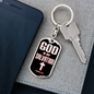 God Is My Salvation Swivel Keychain Dog Tag Stainless Steel or 18k Gold-Express Your Love Gifts