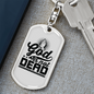 God Is Not Dead Christian Keychain Stainless Steel or 18k Gold Dog Tag Keyring-Express Your Love Gifts