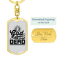 God Is Not Dead Christian Keychain Stainless Steel or 18k Gold Dog Tag Keyring-Express Your Love Gifts