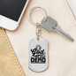 God Is Not Dead Christian Keychain Stainless Steel or 18k Gold Dog Tag Keyring-Express Your Love Gifts