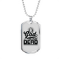 God Is Not Dead Necklace Stainless Steel or 18k Gold Dog Tag 24" Chain-Express Your Love Gifts
