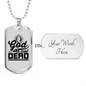 God Is Not Dead Necklace Stainless Steel or 18k Gold Dog Tag 24" Chain-Express Your Love Gifts