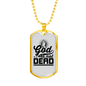 God Is Not Dead Necklace Stainless Steel or 18k Gold Dog Tag 24" Chain-Express Your Love Gifts