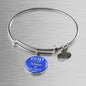 God Is Our Refuge And Strength Psalm 46:1 Circle Pendant Bangle Stainless Steel or 18k Gold 18-22"-Express Your Love Gifts