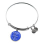 God Is Our Refuge And Strength Psalm 46:1 Circle Pendant Bangle Stainless Steel or 18k Gold 18-22"-Express Your Love Gifts