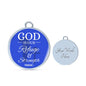 God Is Our Refuge And Strength Psalm 46:1 Circle Pendant Bangle Stainless Steel or 18k Gold 18-22"-Express Your Love Gifts